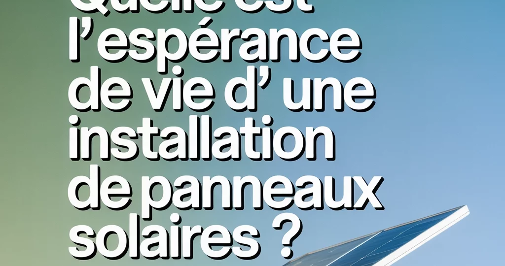 Quelle est l’espérance de vie d’une installation de panneaux solaires ?