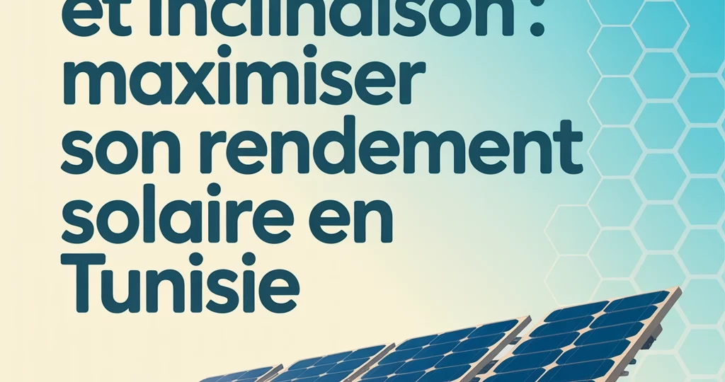 Orientation et inclinaison : maximiser son rendement solaire en Tunisie