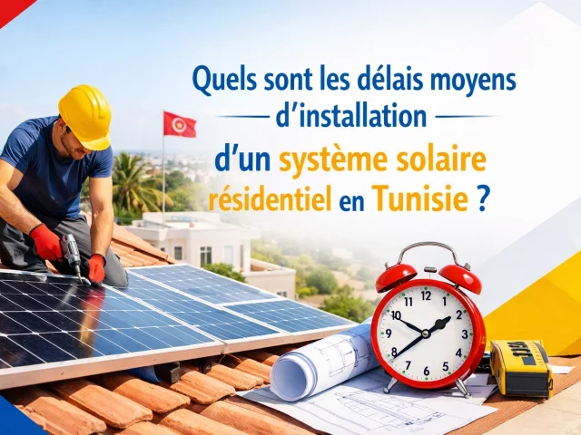 Quels sont les délais moyens d'installation d'un système solaire résidentiel en Tunisie ?