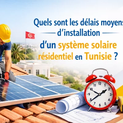 Quels sont les délais moyens d'installation d'un système solaire résidentiel en Tunisie ?
