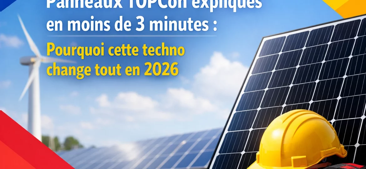 Panneaux TOPCon expliqués en moins de 3 minutes : Pourquoi cette techno change tout en 2026