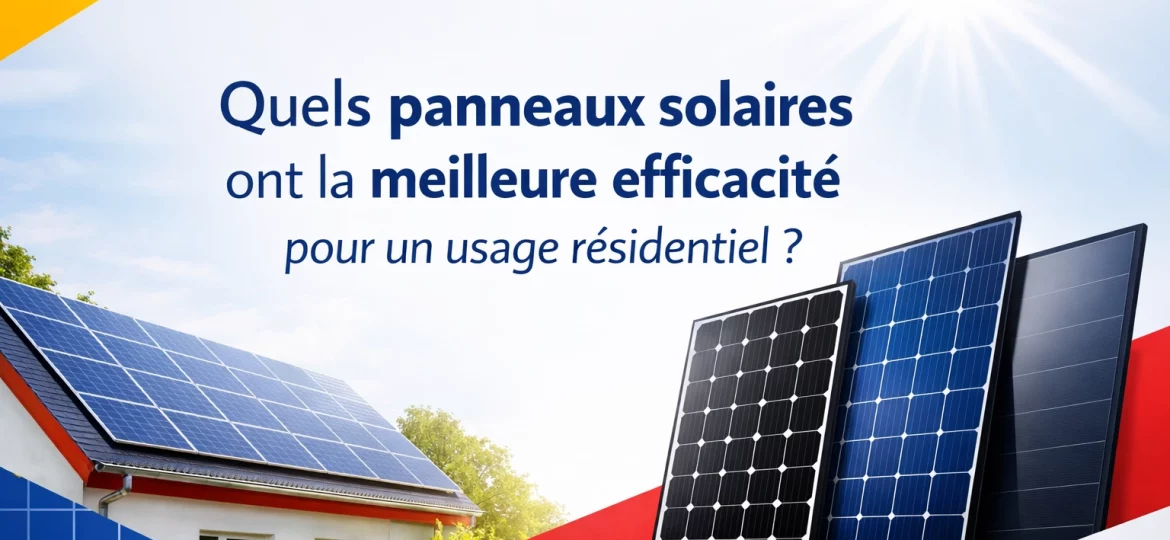 Quels panneaux solaires ont la meilleure efficacité pour un usage résidentiel ?
