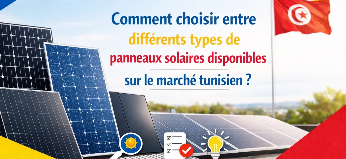Comment choisir entre différents types de panneaux solaires disponibles sur le marché tunisien ?