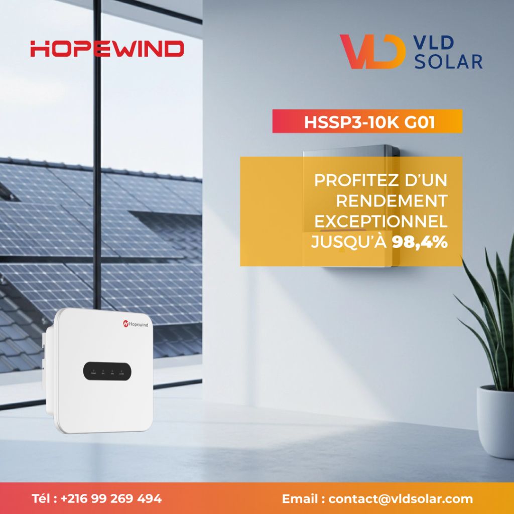 Boostez la performance de votre installation solaire avec l’onduleur HOPEWIND HSSP3-10K G01 !