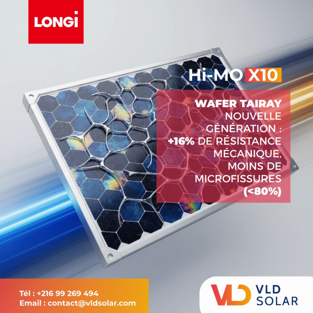 Profitez de la nouvelle génération de panneaux solaires grâce à la technologie Hi-MO X10 avec wafer TaiRay !