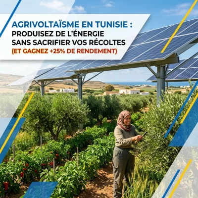Agrivoltaïsme en Tunisie : Produisez de l'énergie sans sacrifier vos récoltes (et gagnez +25% de rendement)